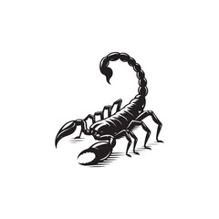 Scorpion Animal Silhouette - Perfect for Logo, Badge, and Emblem Design. scorpion silhouette vector illustration. Vector illustration.