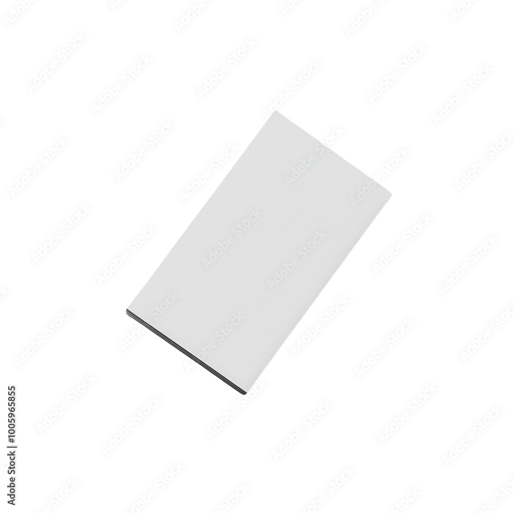 Poster isolated blank white business card mockup on a light background, perfect for design presentations an