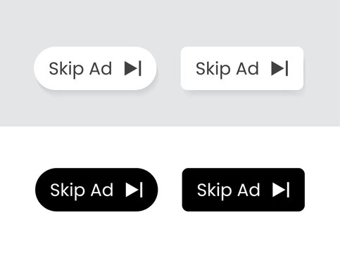 skip ad button design vector
skip advertisement vector ui button