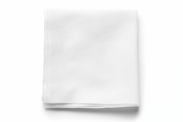Top view of white paper napkin isolated on white background. Generative ai