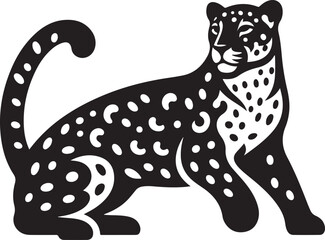 Leopard Icon - Symbol of Hunting and Courage in Vector Illustration.