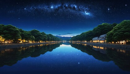 Fototapeta premium anime japan summer background