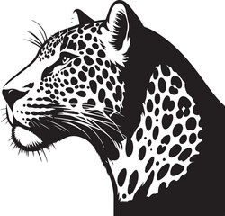 Vector Leopard Icon - Representing Hunter and Bravery.