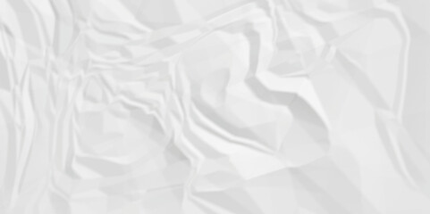 Vector empty crumpled paper background. White paper surface for background. White wrinkled paper texture. White crumpled and top view textures can be used for background of text or any contents.