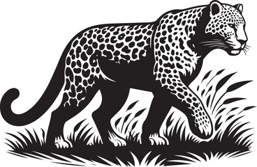 Leopard Symbol - Courage and Hunting Icon, Isolated Vector Design.