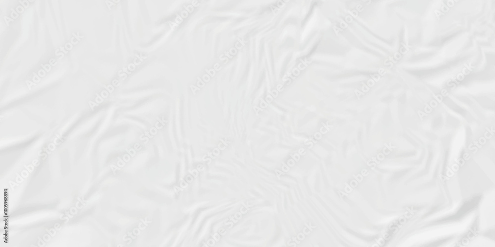 Poster vector empty crumpled paper background. white paper surface for background. white wrinkled paper tex