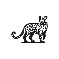 Leopard Illustration - Icon of Strength and Hunting Skills.