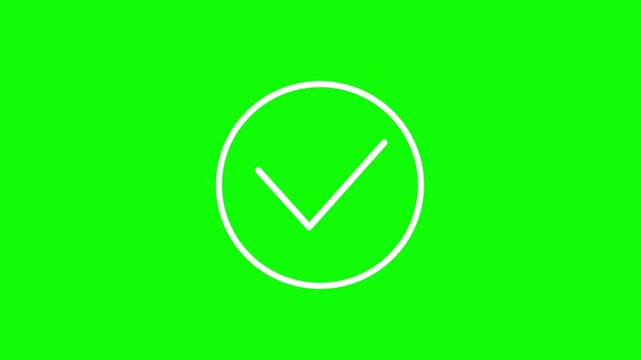 Task complete icon. Finished task icon animation