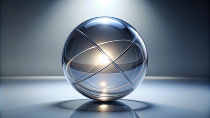 Abstract render of a quaternion represented as a glass sphere with x y z axis values and W angle, , abstract, render, quaternion, glass, sphere, x