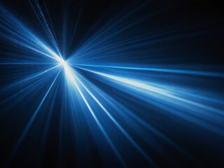 Naklejka premium Blue Laser Light Rays on Black Background. Overlay
