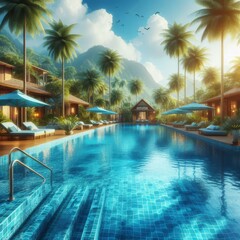 Blue Clean And Transparent Pool water