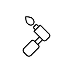 Welding torch outline icons, minimalist vector illustration ,simple transparent graphic element .Isolated on white background
