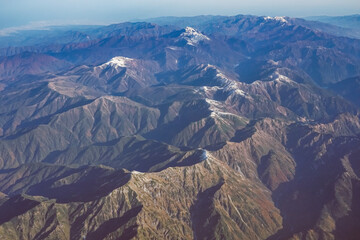 北アルプスを空撮　羽田空港から小松空港へのフライト