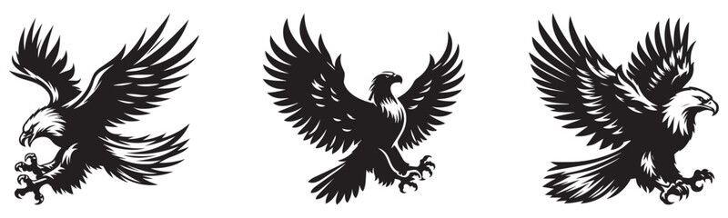 Obraz premium eagle tattoo vector illustration