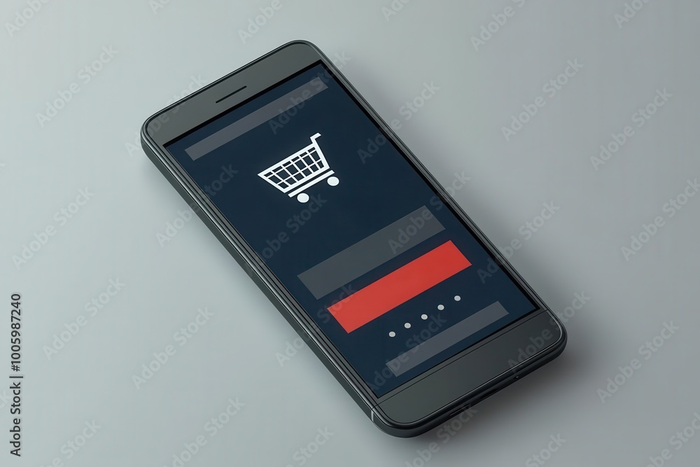 Poster design a mobile shopping app checkout screen with multiple payment options and secure encryption, fl