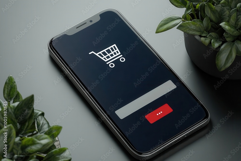 Poster design a mobile shopping app checkout screen with multiple payment options and secure encryption, fl