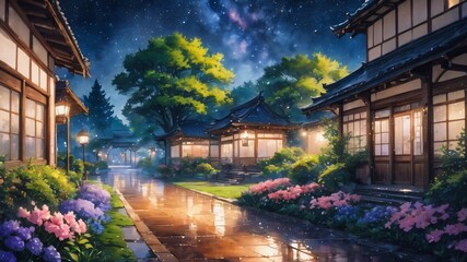 anime japan spring background