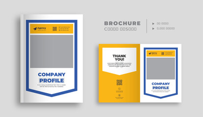 Business brochure cover template, Company profile design for marketing
