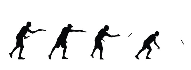 Kubb player silhouette