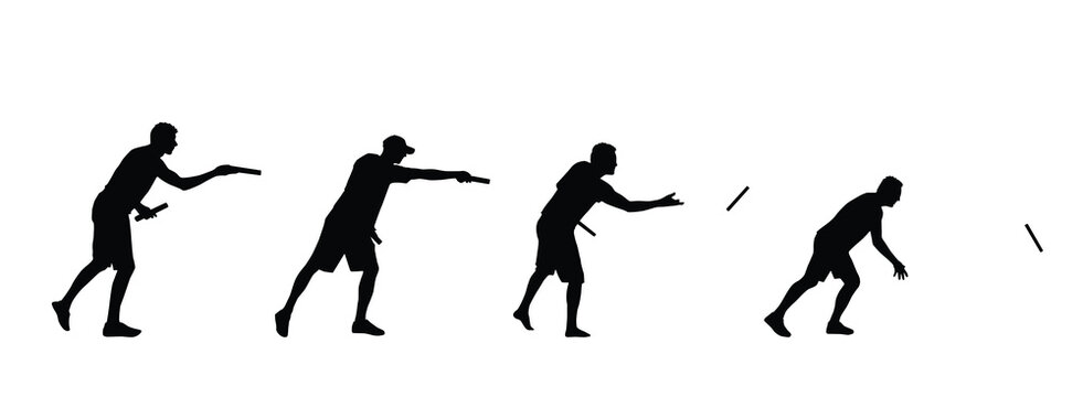 Kubb player silhouette