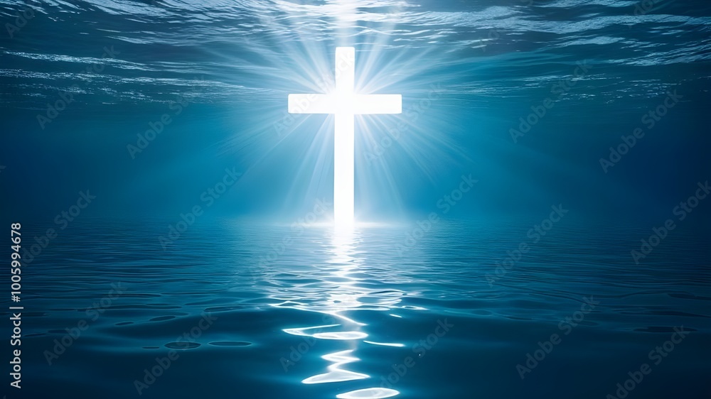 Poster A cross and water