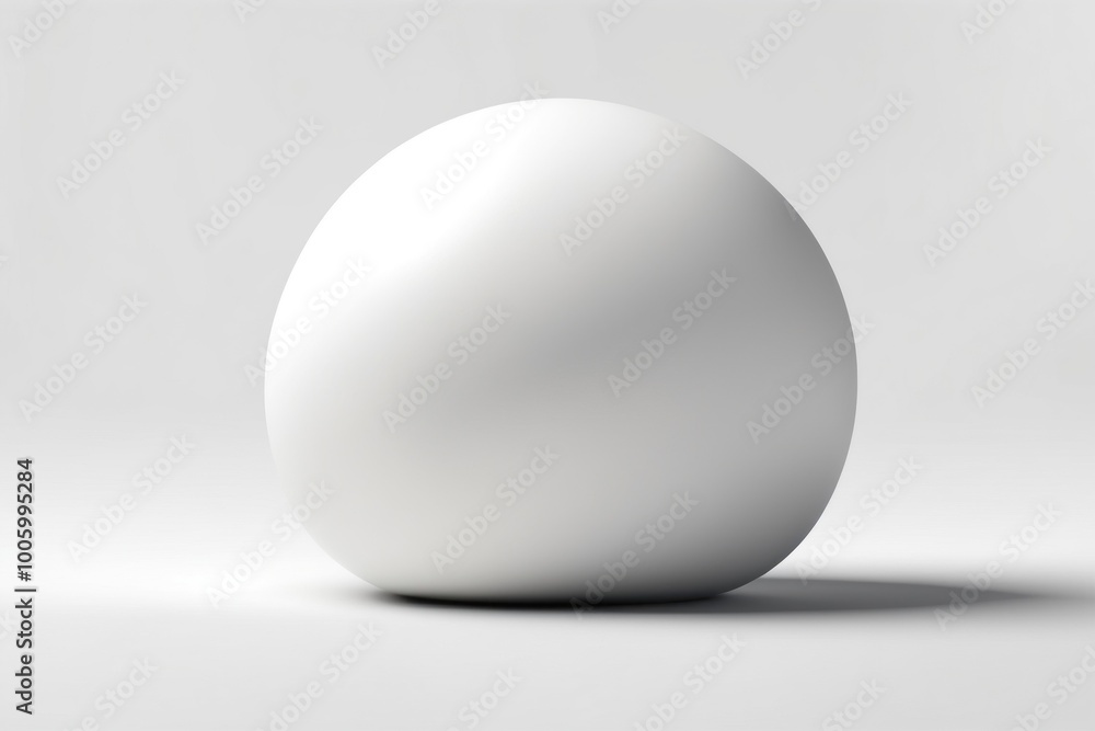 Poster a 3d white sphere designed as a glossy button or icon representing technology and multimedia with a 