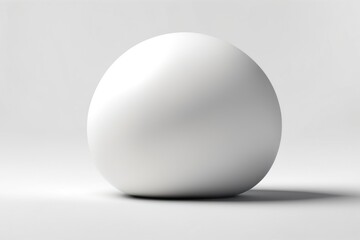 A 3D white sphere designed as a glossy button or icon representing technology and multimedia with a play arrow symbol