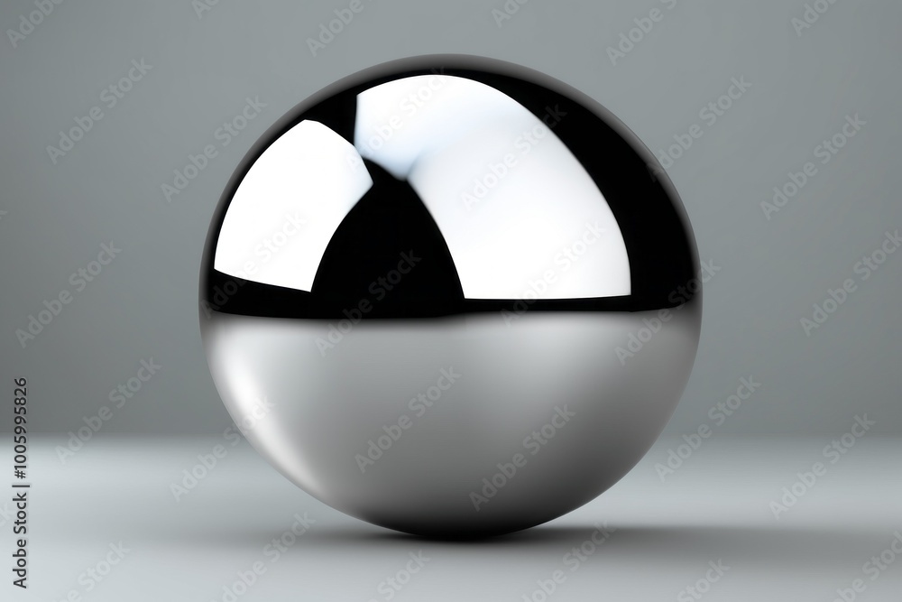 Poster a 3d black white sphere designed as a glossy button or icon representing technology and multimedia w