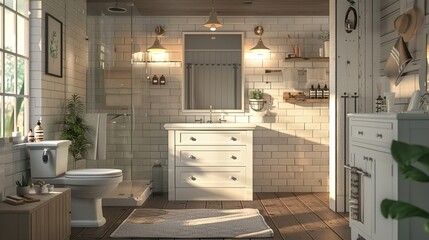 A selection of bathroom fixtures and accessories