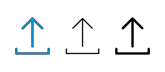 Upload icon vector. load data symbol