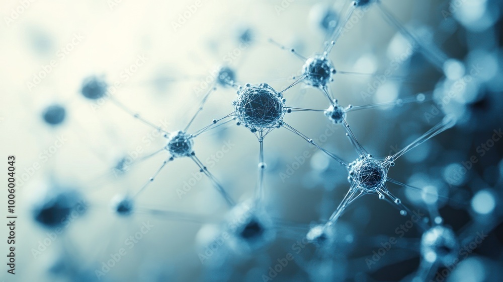 Aufkleber abstract network of interconnected nodes