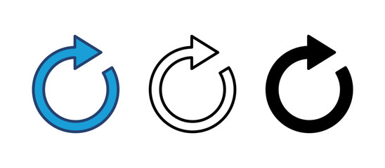 Refresh icon vector. Reload icon vector. Update icon.