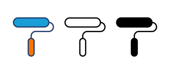 Paint icon vector. paint brush icon vector. paint roller icon vector
