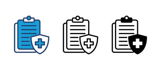 Medical insurance icon vector. health insurance icon