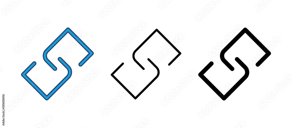 Aufkleber link icon vector. hyperlink chain symbol.