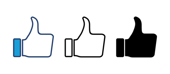 Thumbs up icon vector. Hand like. Like icon vector.