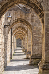 Colonnade at Winchester cathedral