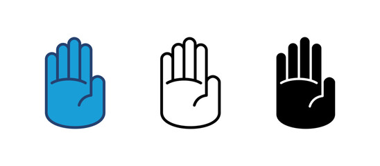 Obraz premium Hand icon vector. hand vector icon, palm