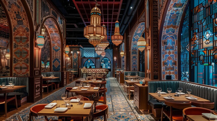 Naklejka premium Restaurant Interior 