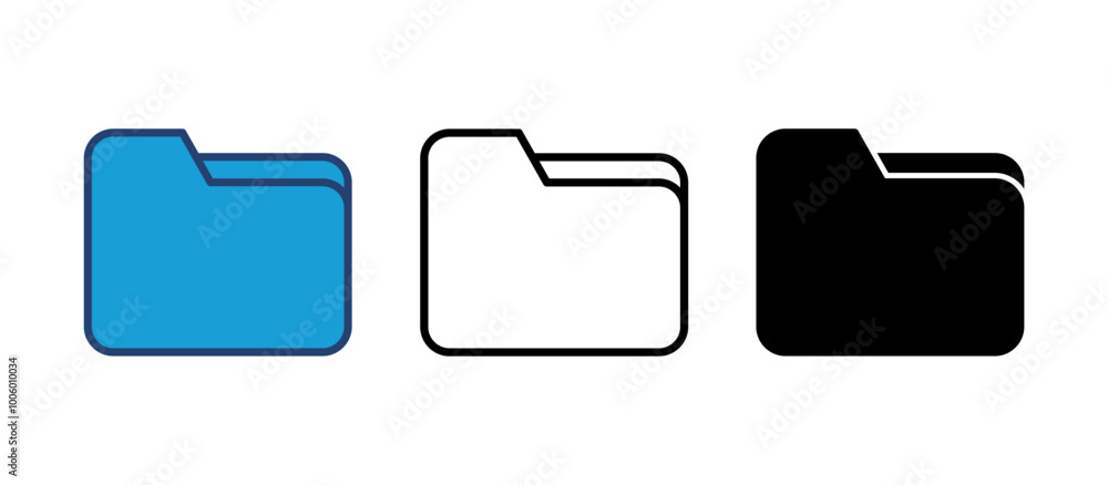 Poster folder icon vector. folder vector icon