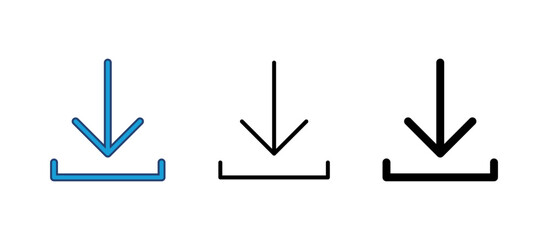 Fototapeta premium Download icon vector. Download vector icon