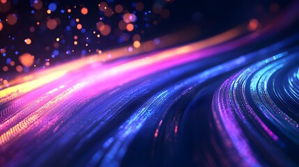 Obraz premium Holographic Business Report with Futuristic Digital Data Streams and Abstract Corporate Design High tech financial visualization on a modern minimalist background