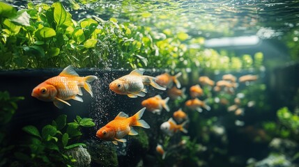 Goldfish in an Aquarium