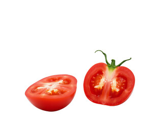 Closeup of a Fresh Red Tomato Cut in Half
