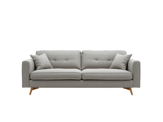 Modern Grey Sofa with Wooden Legs - Living Room Furniture