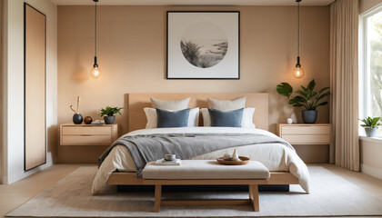 Cozy Modern Bedroom Interior Design.