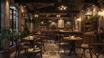 Fototapeta premium Restaurant Interior 