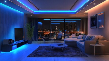 A residential complex featuring smart appliances that can be controlled via smartphone or voice command