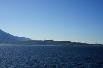 Vannøya, Vanna, Karlsøy Municipality, Troms, Norway - largest island with 18 turbine wind farm...