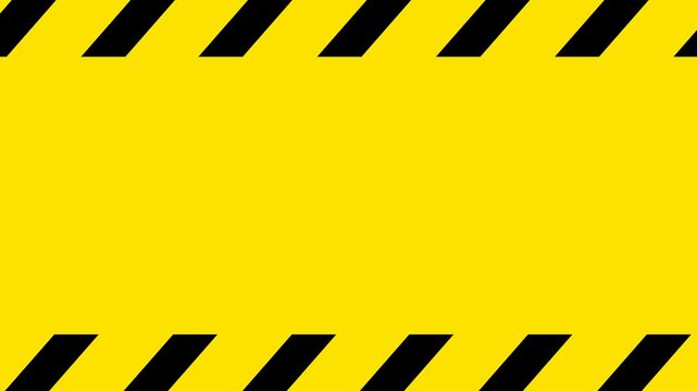 Black and yellow warning tape square frame, warning sign border template. Vector illustration of warning, caution, danger criminal investigation forbidden zone. Space for text